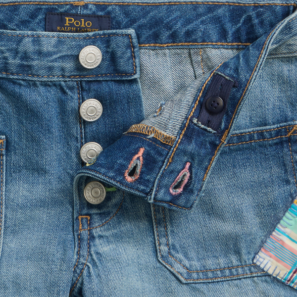 Patchwork-Shorts aus Baumwolldenim Girls 7-14 Years in Romaine-Waschung 3