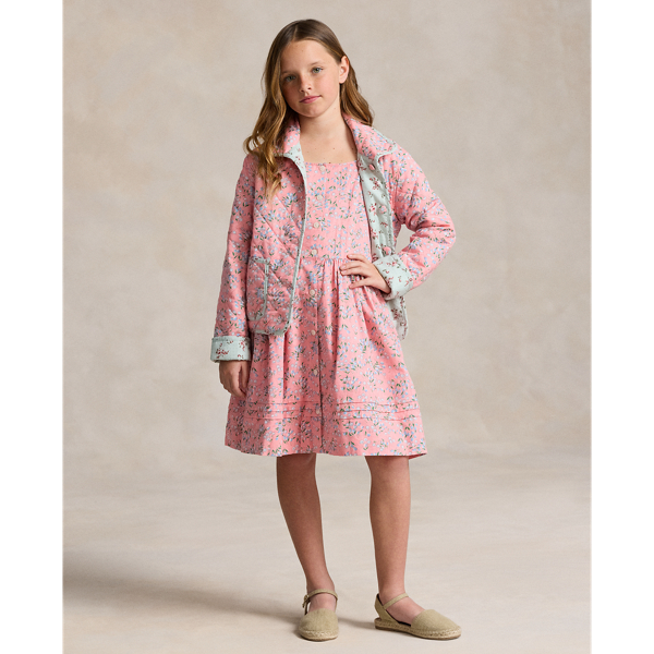 Seze Floral Floral Linen-Cotton Dress Girls 7-16 1