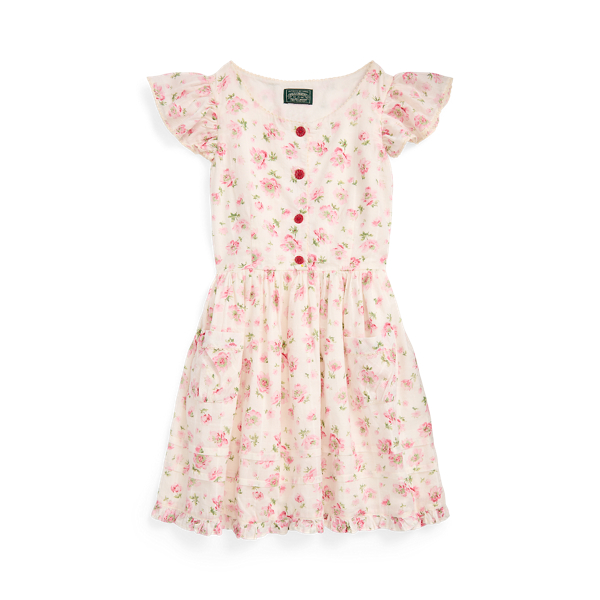 Floral Cotton Dobby Dress Girls 7-14 Years 1