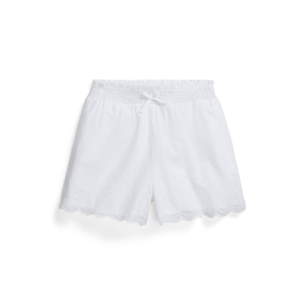 Eyelet-Embroidered Cotton Voile Short