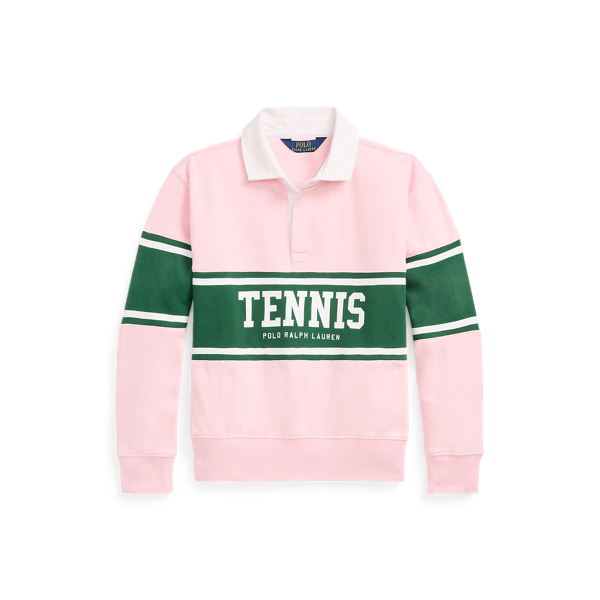 Tennis Terry Rugby Sweatshirt Girls 7-14 Years 1