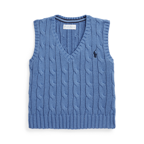 Cable-Knit Cotton Sweater Vest