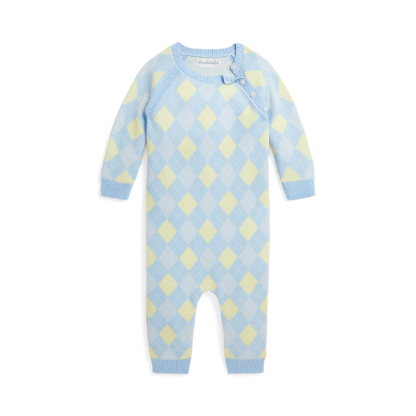 Tutina in maglia di cotone motivo Argyle Baby Boy in 1
