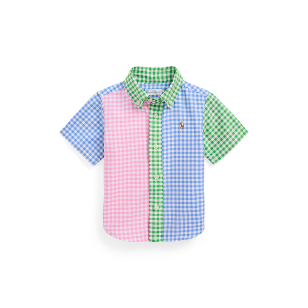 Gingham Oxford Short-Sleeve Fun Shirt