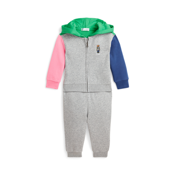 Polo Bear Fleece Hoodie and Trouser Set for Baby Boy Ralph Lauren UK