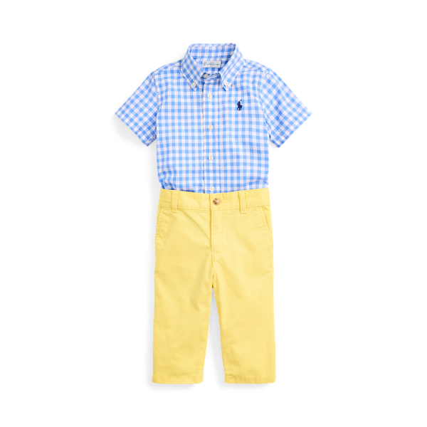 Gingham Shirt &amp; Flex Abrasion Trousers