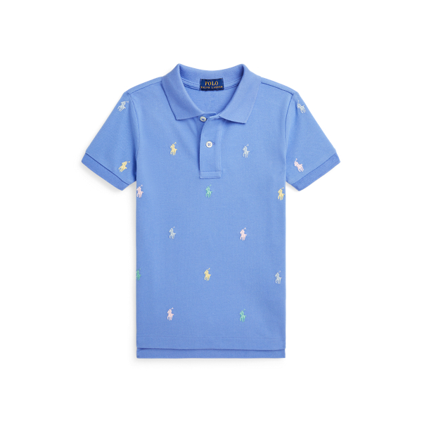 Harbor Island Blue Polo Pony Cotton Mesh Polo Shirt Boys 2-7 for back to school 1