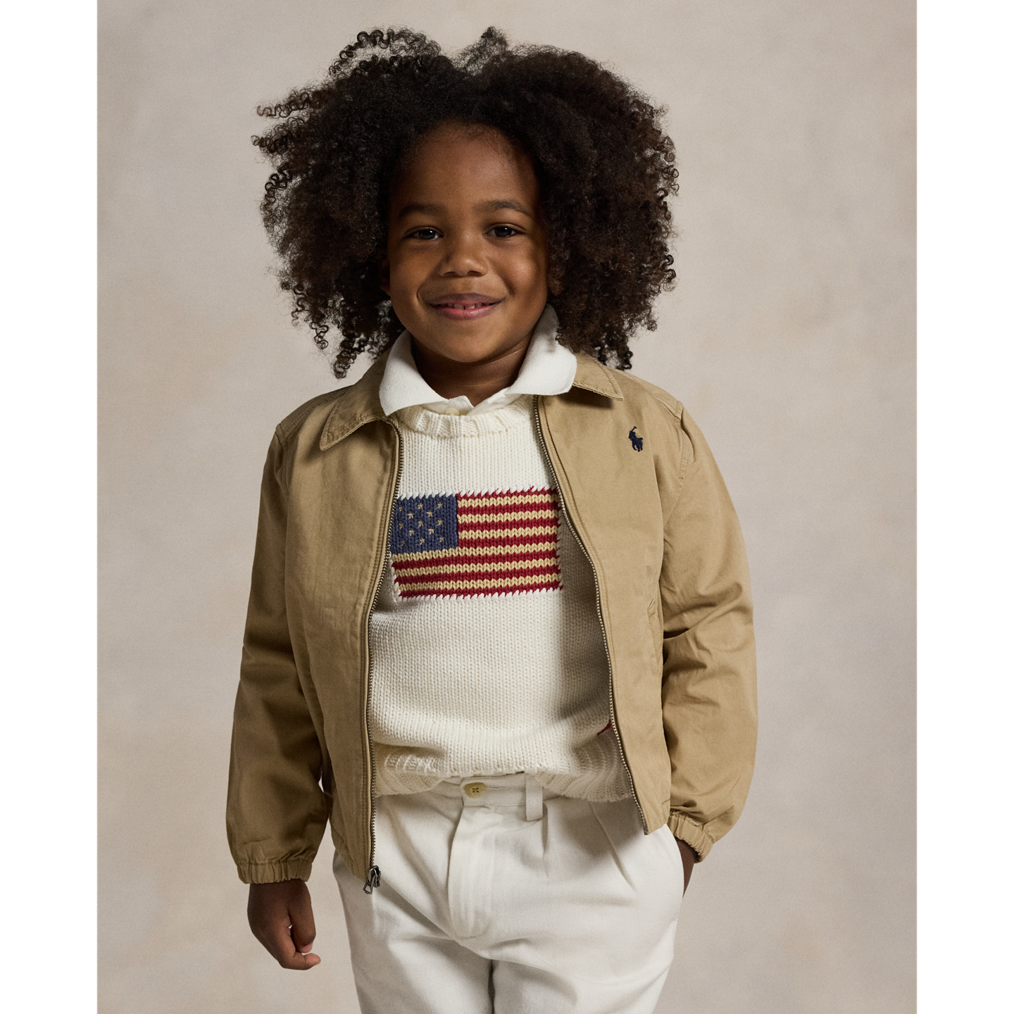 Детская куртка Ralph Lauren The Bayport Cotton Poplin, цвет: Рыжевато-коричневый — фото 4