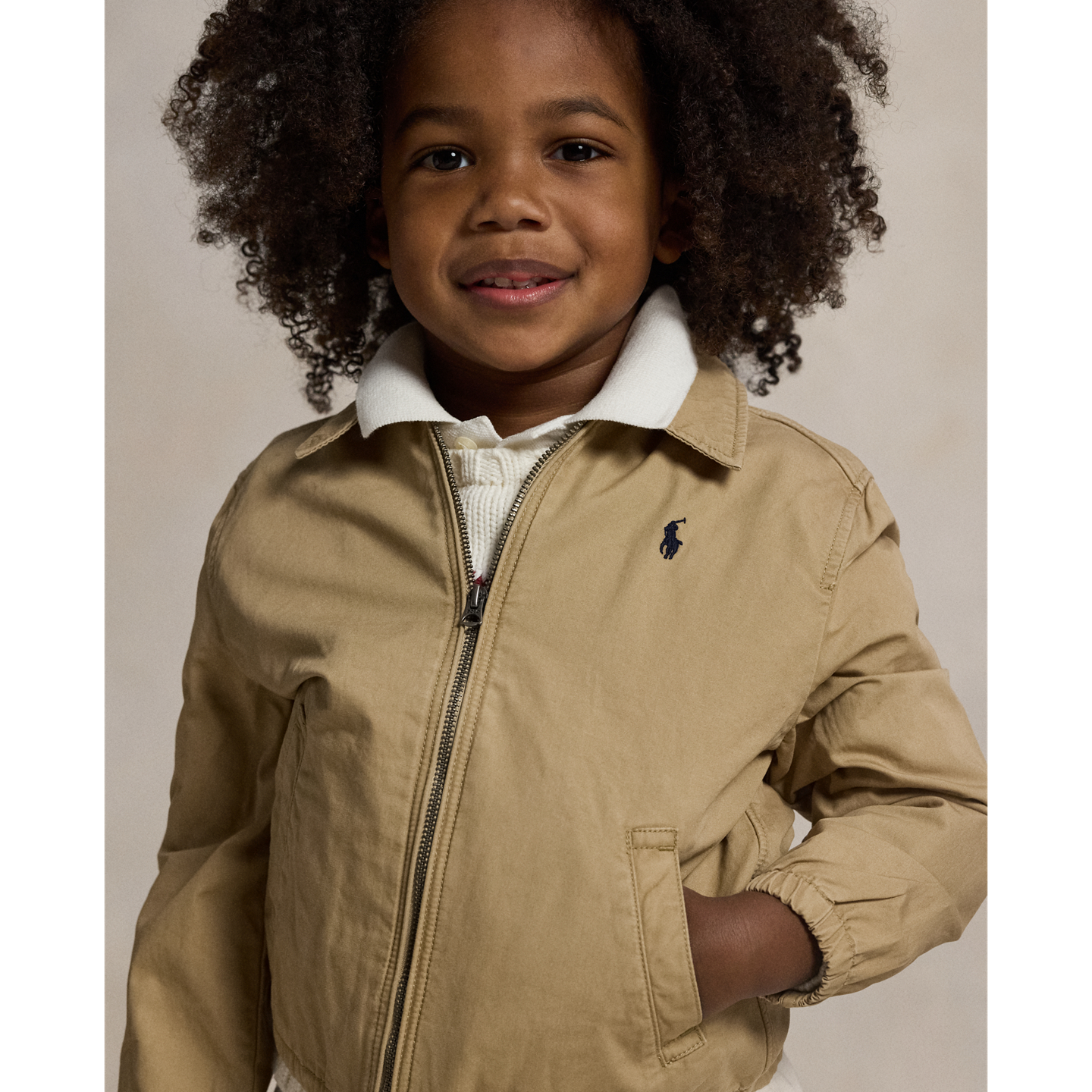 Детская куртка Ralph Lauren The Bayport Cotton Poplin, цвет: Рыжевато-коричневый — фото 3