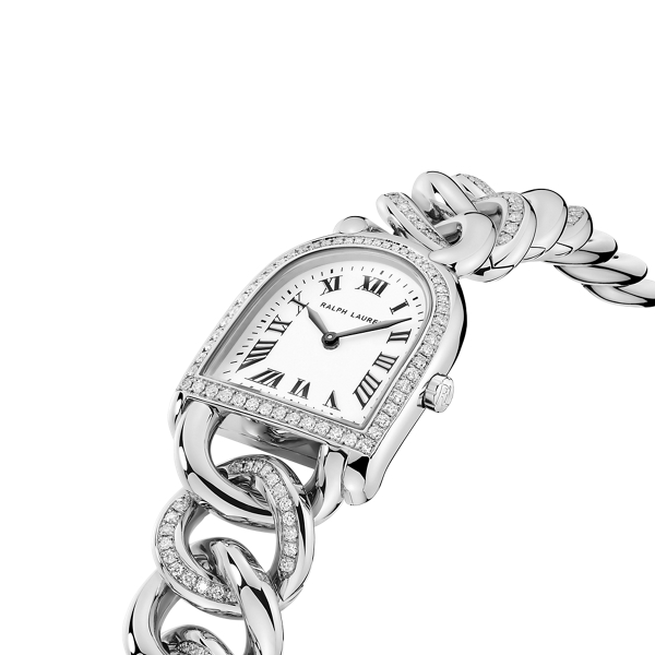 Zierliche Uhr Steel und Diamond Stirrup