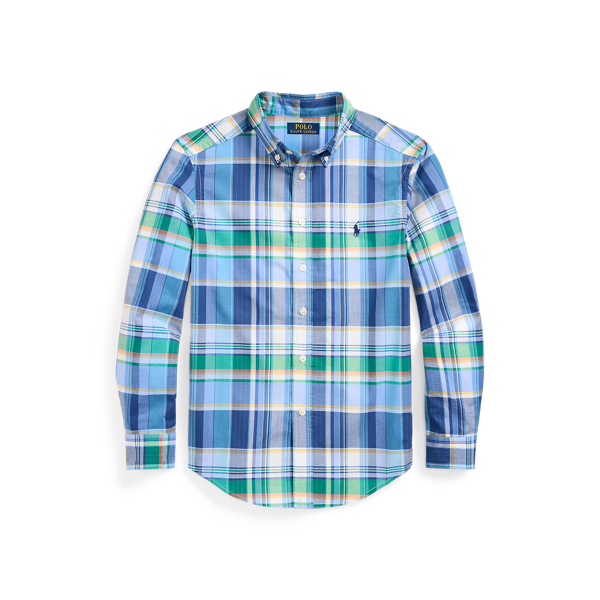 Chemise écossaise popeline de coton