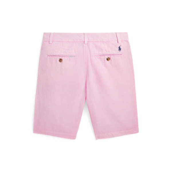 Carmel Pink Straight Fit Linen-Cotton Short Boys 8-20 for back to school 2