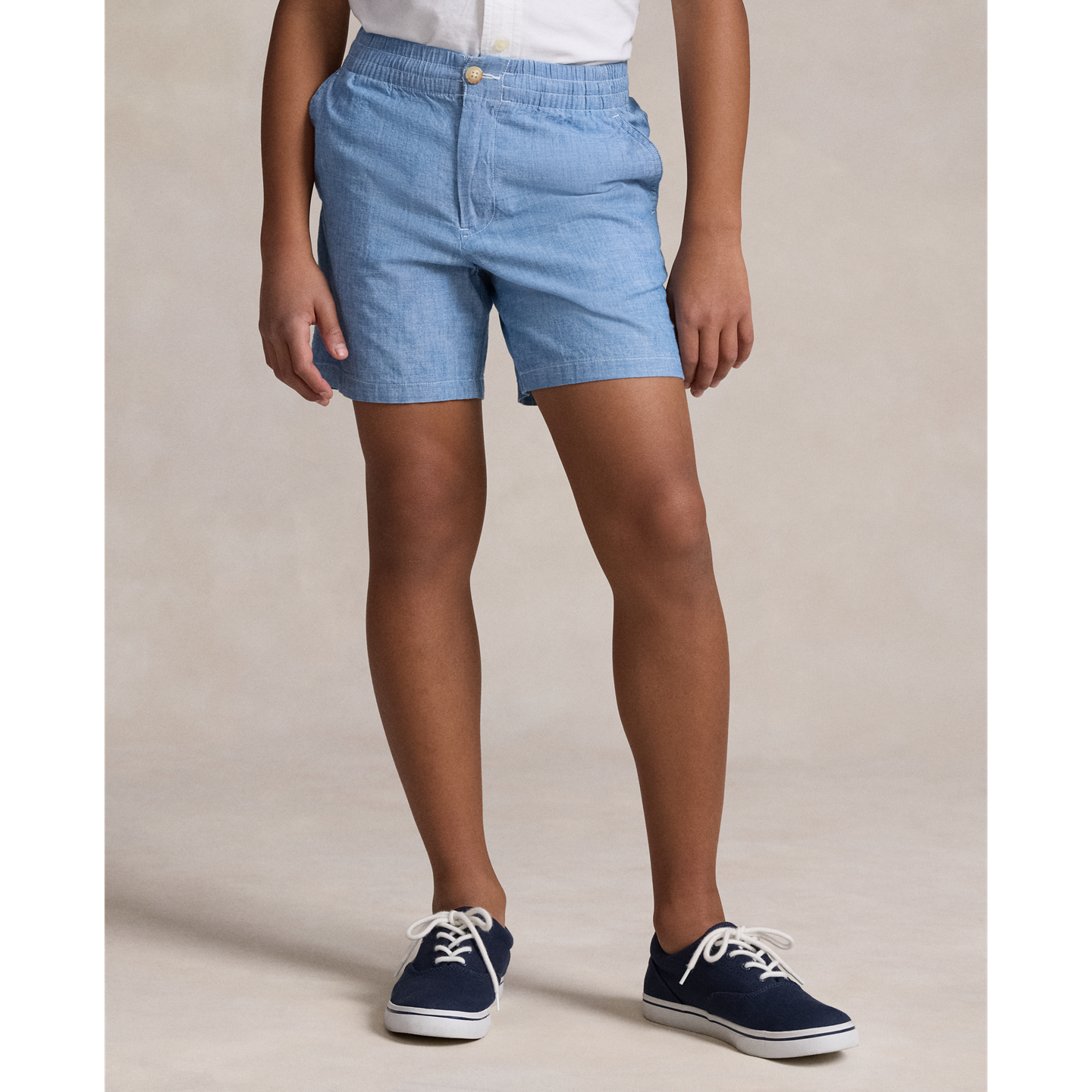 Детские шорты Ralph Lauren Polo Prepster Chambray, цвет: Шамбре — фото 2