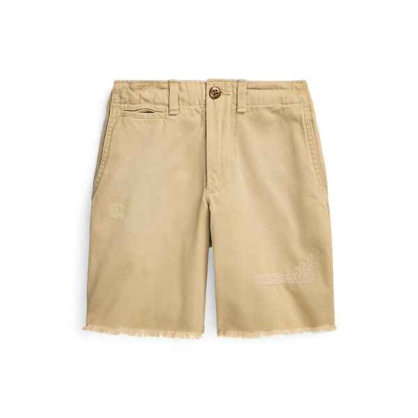 Hunley Wash Distressed Cotton Twill Short Boys 8-20 1