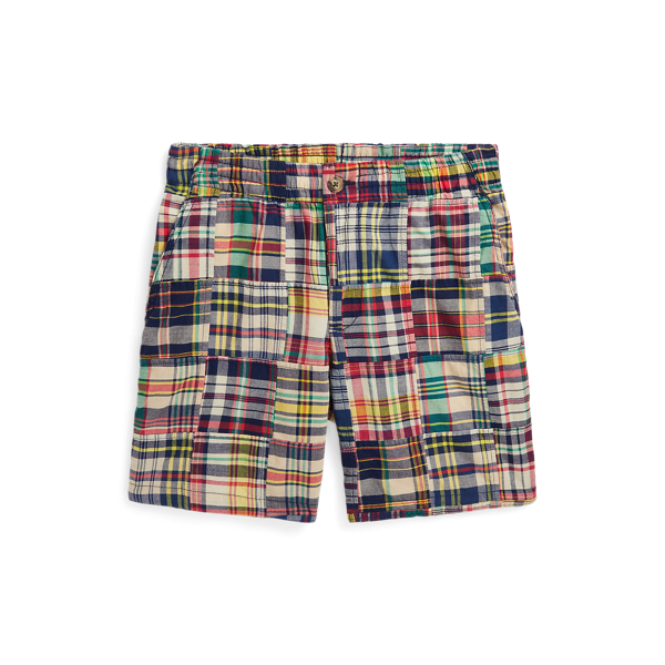 Madras Polo Prepster Patchwork Madras Short Boys 8-20 1