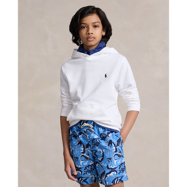 White Logo Spa Terry Hoodie Boys 8-20 1