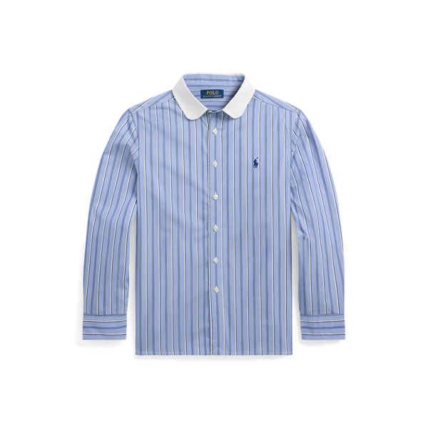 Striped Cotton Poplin Shirt Boys 6-14 Years 1