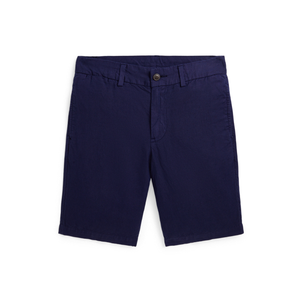 Straight Fit Linen-Cotton Short