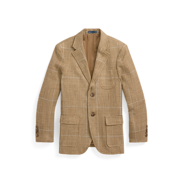 Light Brown And Tan Polo Plaid Tweed Sport Coat Boys 8-20 1