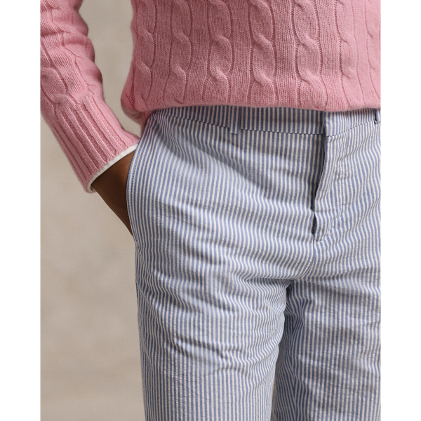 Blue/White Cotton Seersucker Suit Trouser Boys 8-20 5