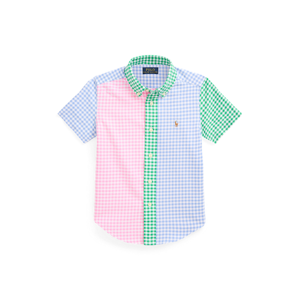 Gingham Oxford Short-Sleeve Fun Shirt Boys 2-7 1