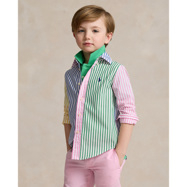 Funshirt Striped Cotton Poplin Fun Shirt Boys 2-7 1