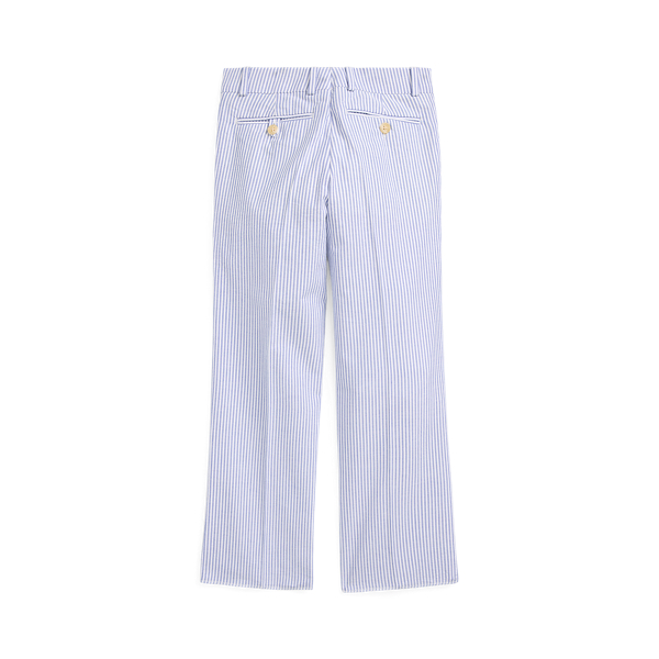 Blue/White Cotton Seersucker Suit Trouser Boys 2-7 3
