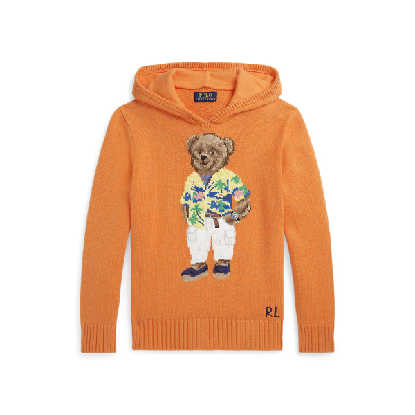 Polo Bear Cotton Hooded Jumper Boys 6-14 Years 1