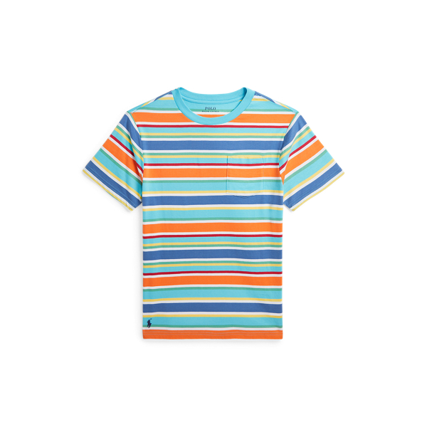 Striped Cotton Jersey Pocket Tee