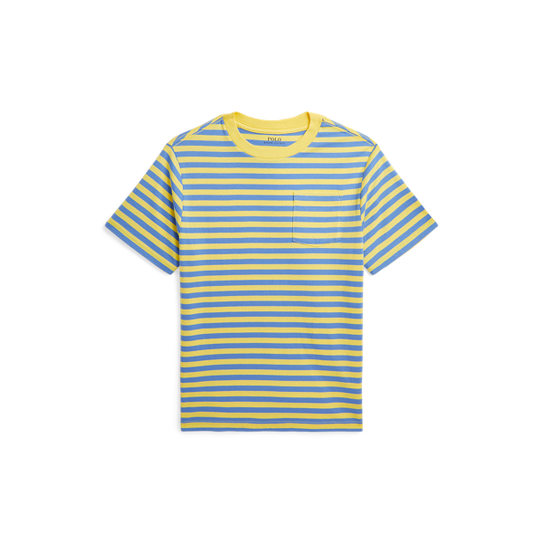 Striped Cotton Jersey Pocket Tee