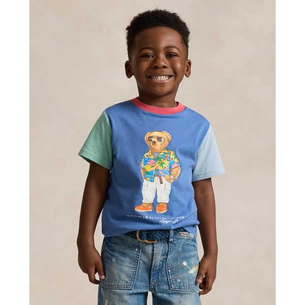 Polo Bear Colour-Blocked Cotton Tee