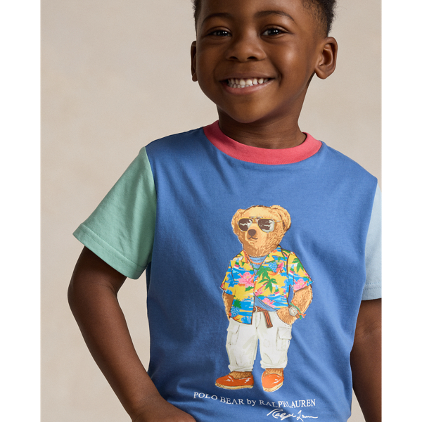 French Blue Polo Bear Color-Blocked Cotton Tee Boys 2-7 5