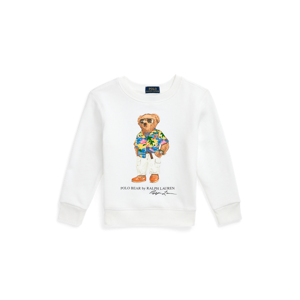 Club 55 White Polo Bear Fleece Sweatshirt Boys 2-7 for fall 1