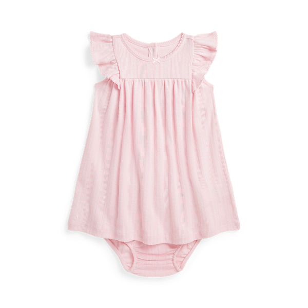 Robe bloomer maille pointelle coton Baby Girl en 1