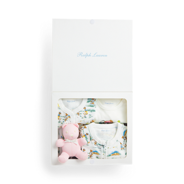 Polo Bear Cotton 5-Piece Gift Set Baby Girl 1