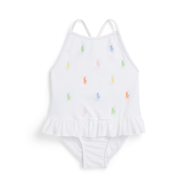 Badeanzug mit R&uuml;schen und Polo&nbsp;Pony Baby Girl in 1