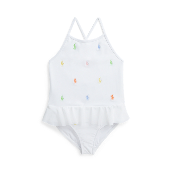 Polo Pony Ruffled One-Piece Swimsuit