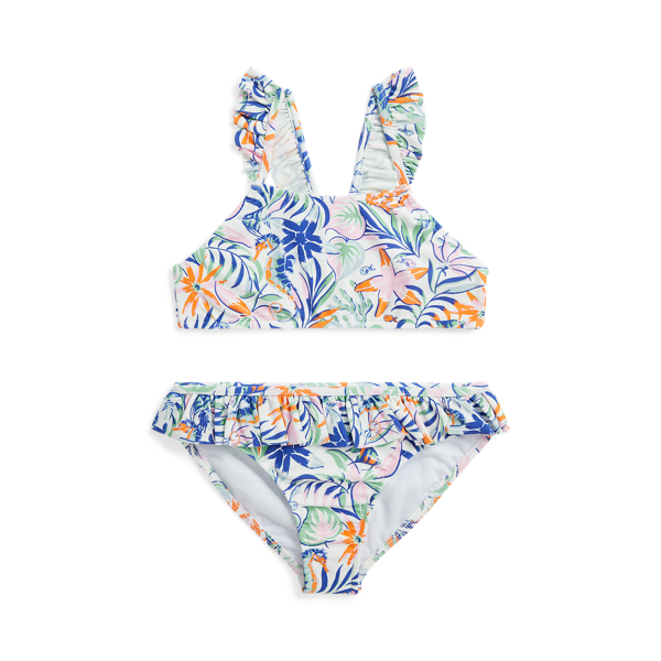 Tropical-Print Two-Piece Swimsuit
