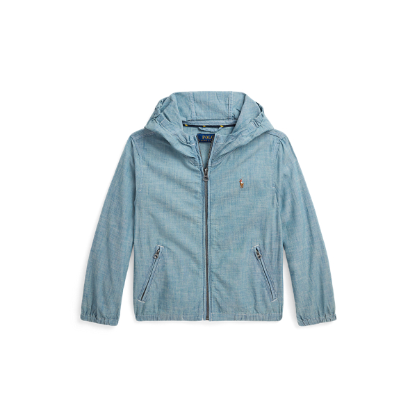Indigo Chambray Hooded Jacket Boys 1.5-6 Years 1