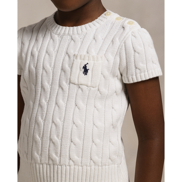 Polo Ralph Lauren 半袖ケーブルニットセーター XS ホワイト Polo Ralph Lauren 半袖ケーブルニットセーター XS ホワイト