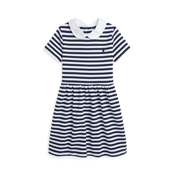 RL Navy/White Striped Ponte Dress Girls 1.5-6.5 Years 1