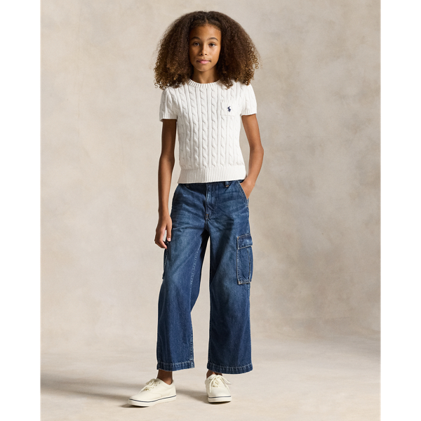 ケーブルニット コットン ショートスリーブ セーター | ラルフ