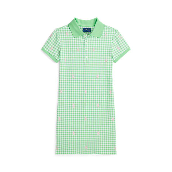 Robe polo en piqu&eacute; vichy poney Polo Girls 7-14 Years en 1
