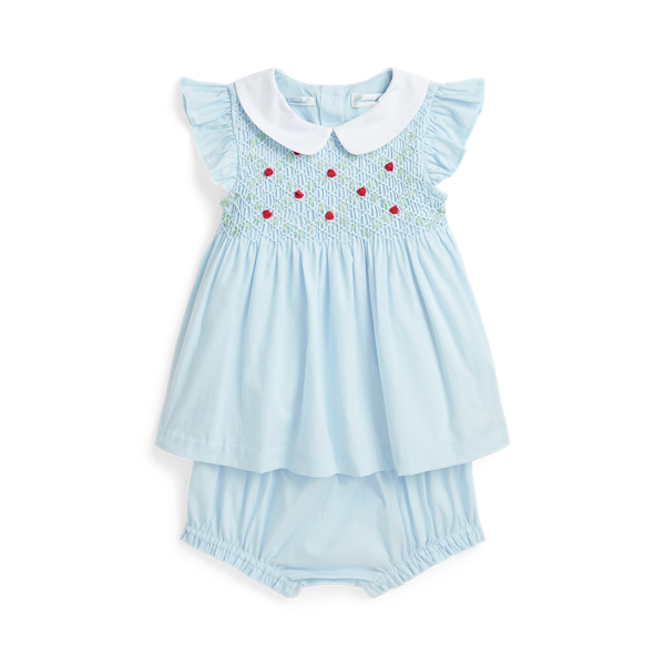 Hand-Smocked Cotton Top &amp; Bloomer Set Baby Girl 1