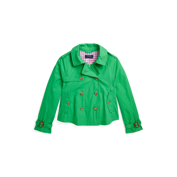 Water-Resistant Cotton Trench Coat Girls 7-14 Years 1