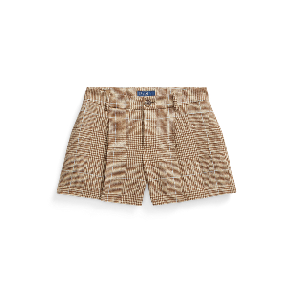 Pleated silk-Blend Tweed Short