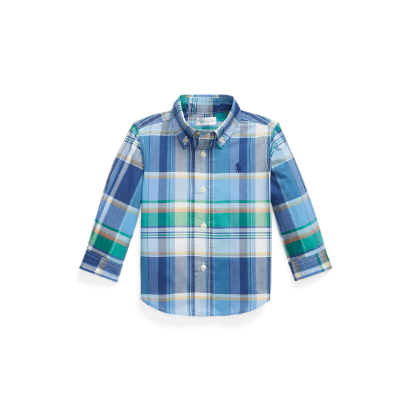 Gestreiftes Hemd aus Baumwollpopeline Baby Boy in 1