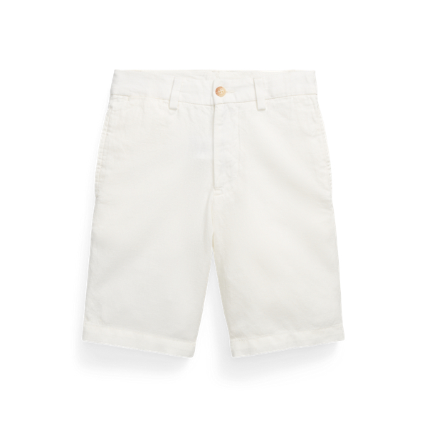 Short Straight Fit en lin et coton