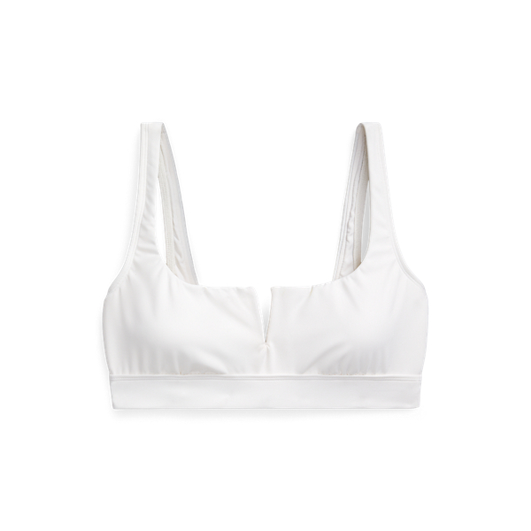 Banded V-Cutout Bikini Top