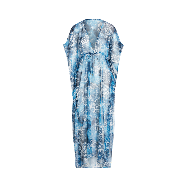 Print Chiffon Caftan Cover-Up